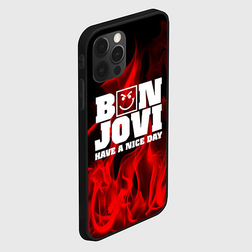 Чехол iPhone 12 Pro Bon Jovi: Have a nice day / 3D-Черный – фото 2