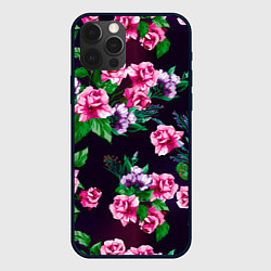 Чехол для iPhone 12 Pro Розы во тьме, цвет: 3D-черный