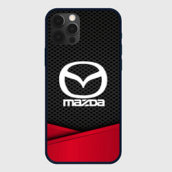 Чехол для iPhone 12 Pro Mazda: Grey Carbon, цвет: 3D-черный