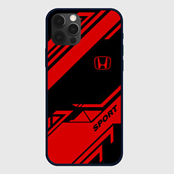 Чехол для iPhone 12 Pro Honda: Techno Sport, цвет: 3D-черный