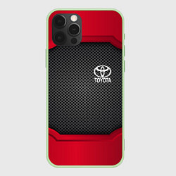 Чехол для iPhone 12 Pro Toyota: Metal Sport, цвет: 3D-салатовый