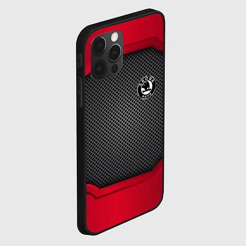 Чехол iPhone 12 Pro Skoda: Metal Sport / 3D-Черный – фото 2