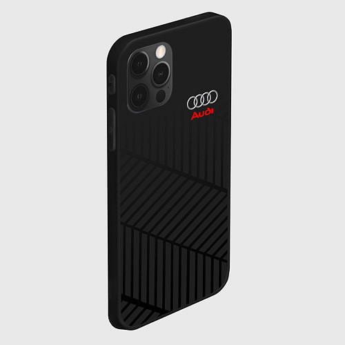 Чехол iPhone 12 Pro Audi: Grey Collection / 3D-Черный – фото 2