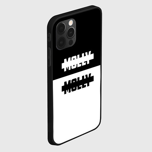 Чехол iPhone 12 Pro Molly: Black & White / 3D-Черный – фото 2