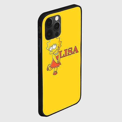 Чехол iPhone 12 Pro Lisa Simpson / 3D-Черный – фото 2