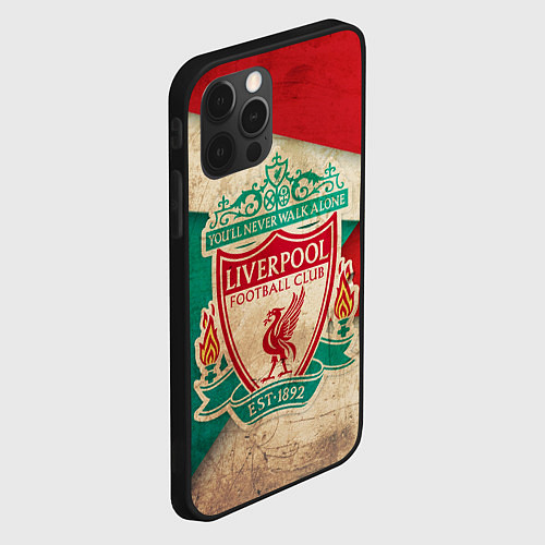 Чехол iPhone 12 Pro FC Liverpool: Old Style / 3D-Черный – фото 2