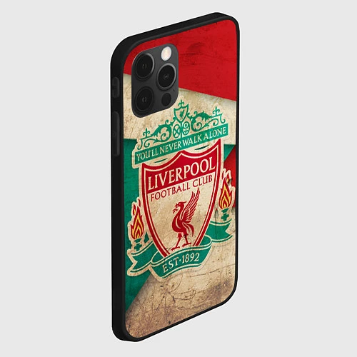 Чехол iPhone 12 Pro FC Liverpool: Old Style / 3D-Черный – фото 2