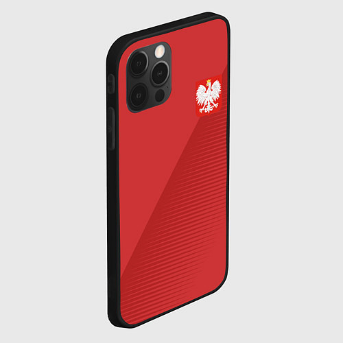 Чехол iPhone 12 Pro Poland Team: Away WC-2018 / 3D-Черный – фото 2