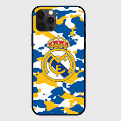 Чехол для iPhone 12 Pro Real Madrid: Camo, цвет: 3D-черный