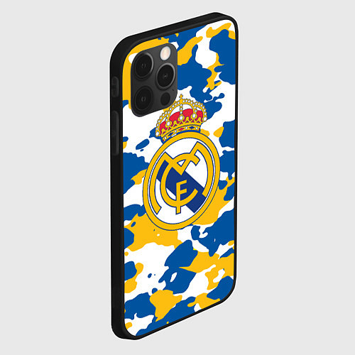 Чехол iPhone 12 Pro Real Madrid: Camo / 3D-Черный – фото 2