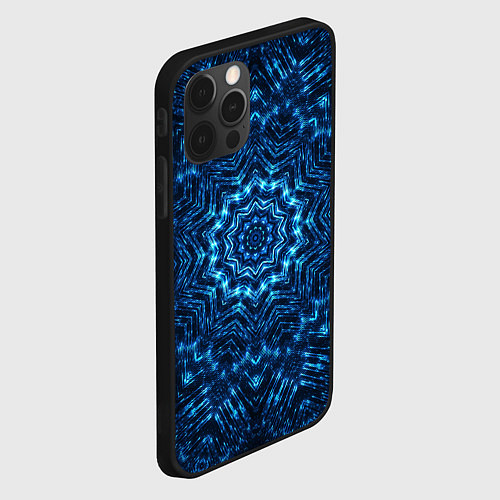 Чехол iPhone 12 Pro Космическая мандала / 3D-Черный – фото 2