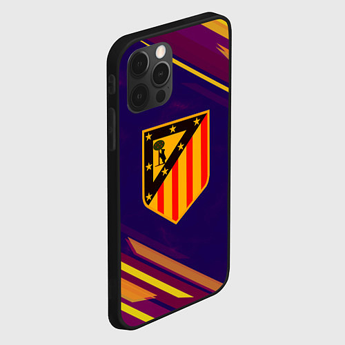 Чехол iPhone 12 Pro Atletico Madrid / 3D-Черный – фото 2