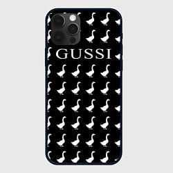 Чехол для iPhone 12 Pro GUSSI Black, цвет: 3D-черный