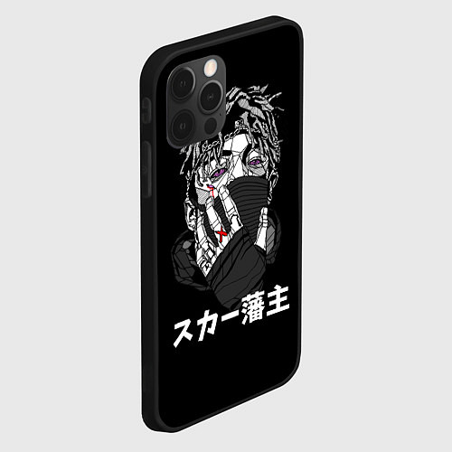 Чехол iPhone 12 Pro Scarlxrd: hieroglyphs / 3D-Черный – фото 2