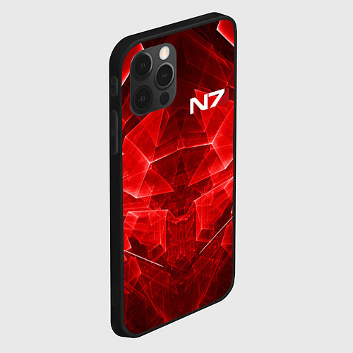 Чехол iPhone 12 Pro Mass Effect: Red Armor N7 / 3D-Черный – фото 2