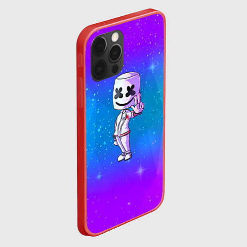 Чехол iPhone 12 Pro Marshmello: Spaceman / 3D-Красный – фото 2