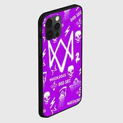 Чехол для iPhone 12 Pro Watch Dogs 2: Violet Pattern, цвет: 3D-черный — фото 2