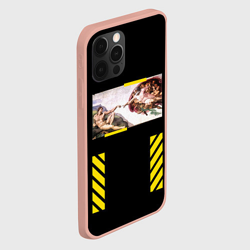 Чехол iPhone 12 Pro Off White: The Creation of Adam / 3D-Светло-розовый – фото 2