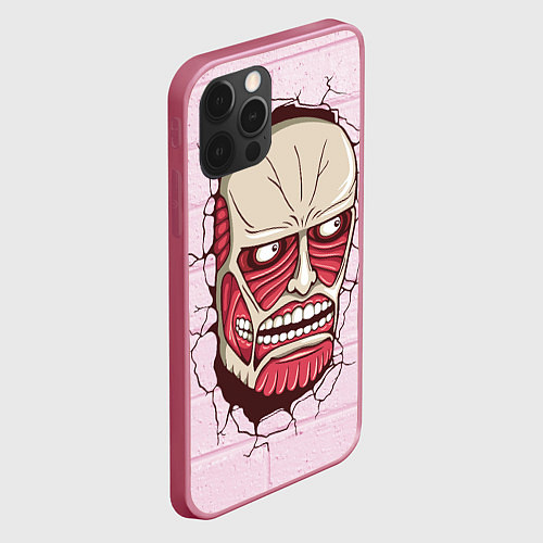 Чехол iPhone 12 Pro Colossal Titan / 3D-Малиновый – фото 2