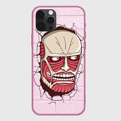 Чехол для iPhone 12 Pro Colossal Titan, цвет: 3D-малиновый