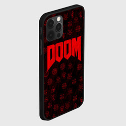 Чехол для iPhone 12 Pro DOOM: Hellish signs, цвет: 3D-черный — фото 2