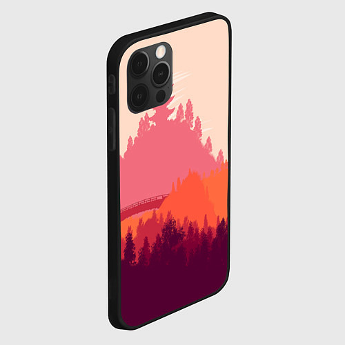 Чехол iPhone 12 Pro Firewatch City / 3D-Черный – фото 2