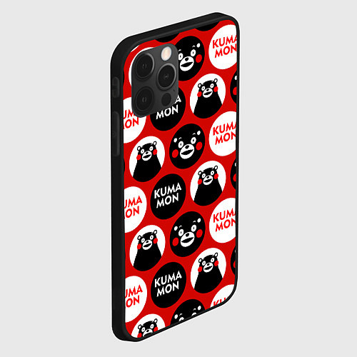 Чехол iPhone 12 Pro Kumamon Pattern / 3D-Черный – фото 2