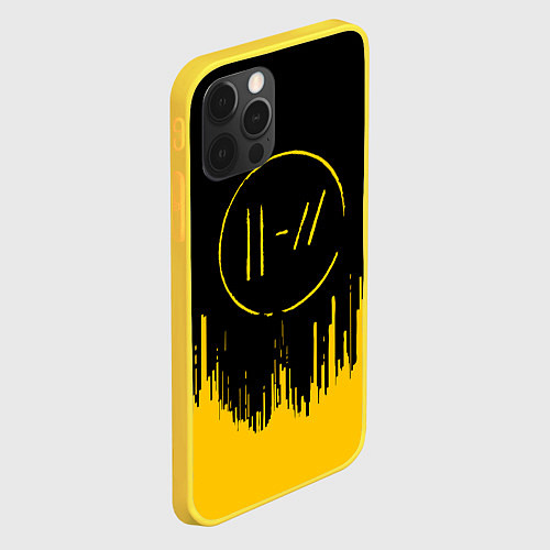 Чехол iPhone 12 Pro 21 Pilots: Black Side / 3D-Желтый – фото 2