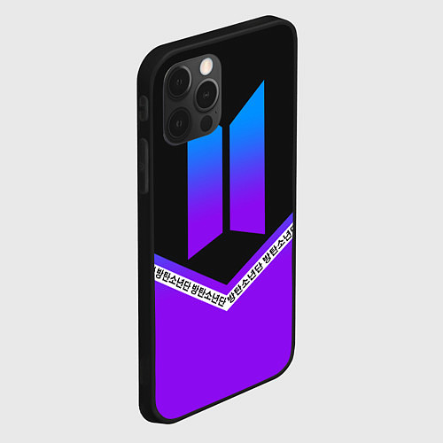 Чехол iPhone 12 Pro BTS: Neon Symbol / 3D-Черный – фото 2