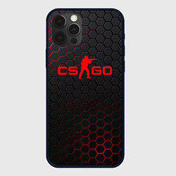 Чехол для iPhone 12 Pro CS:GO Grey Carbon, цвет: 3D-черный