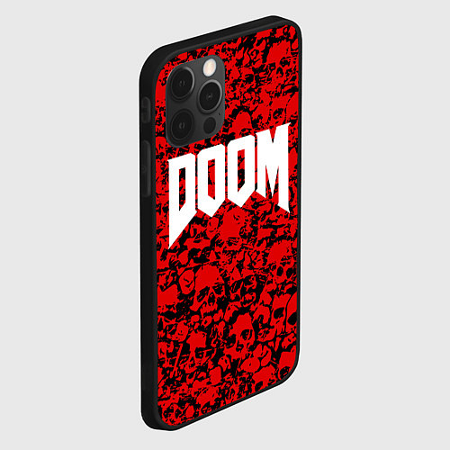 Чехол iPhone 12 Pro DOOM: Blooded Skuls / 3D-Черный – фото 2