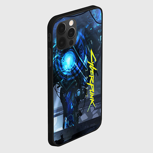 Чехол iPhone 12 Pro Cyberpunk 2077 / 3D-Черный – фото 2