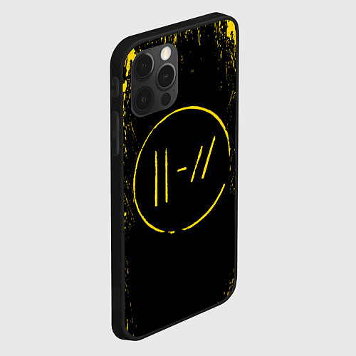 Чехол iPhone 12 Pro 21 Pilots: Yellow & Black / 3D-Черный – фото 2