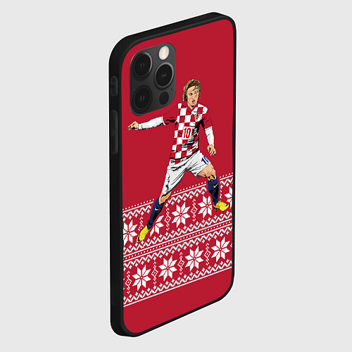Чехол iPhone 12 Pro Luka Modric / 3D-Черный – фото 2