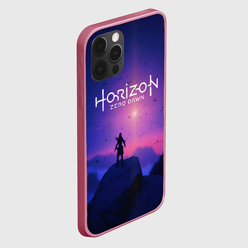 Чехол iPhone 12 Pro Horizon Zero Dawn: Neon Space / 3D-Малиновый – фото 2