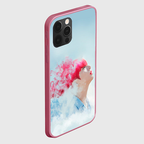 Чехол iPhone 12 Pro BTS: Jungkook Pink / 3D-Малиновый – фото 2