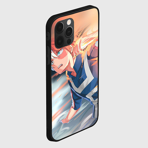 Чехол iPhone 12 Pro Моя геройская академия / 3D-Черный – фото 2