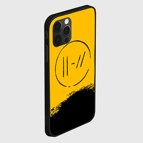 Чехол iPhone 12 Pro 21 Pilots: Yellow Logo / 3D-Черный – фото 2