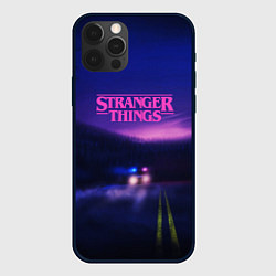 Чехол для iPhone 12 Pro Stranger Things: Neon Road, цвет: 3D-черный