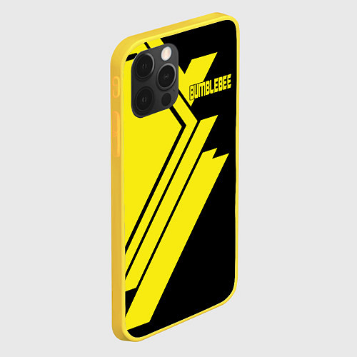 Чехол iPhone 12 Pro BUMBLEBEE / 3D-Желтый – фото 2