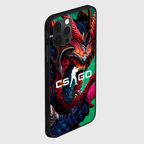 Чехол iPhone 12 Pro CS GO hyper beast skin / 3D-Черный – фото 2