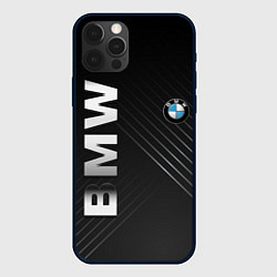 Чехол для iPhone 12 Pro BMW: Steel Line, цвет: 3D-черный