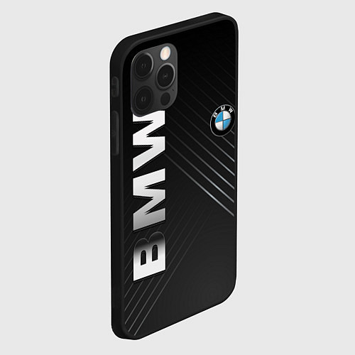 Чехол iPhone 12 Pro BMW: Steel Line / 3D-Черный – фото 2