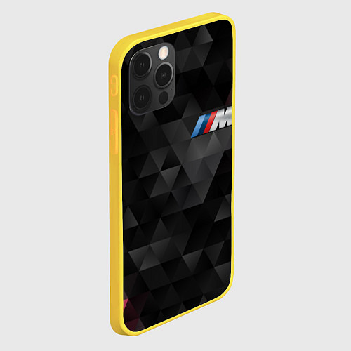 Чехол iPhone 12 Pro BMW M: Polygon / 3D-Желтый – фото 2