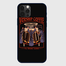 Чехол для iPhone 12 Pro Worship Coffee, цвет: 3D-черный