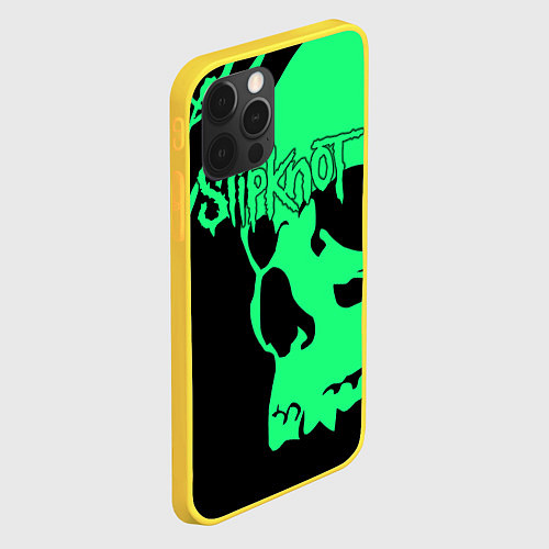 Чехол iPhone 12 Pro Slipknot: Acid Skull / 3D-Желтый – фото 2