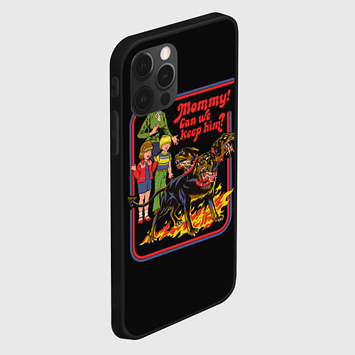 Чехол iPhone 12 Pro Angry pet dog / 3D-Черный – фото 2