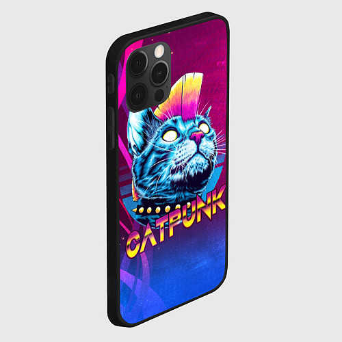 Чехол iPhone 12 Pro Котопанк / 3D-Черный – фото 2