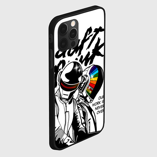 Чехол iPhone 12 Pro Daft Punk: Our work is never over / 3D-Черный – фото 2