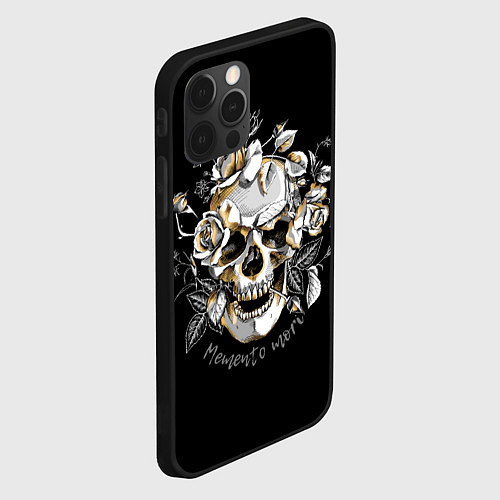 Чехол iPhone 12 Pro Memento Mori / 3D-Черный – фото 2